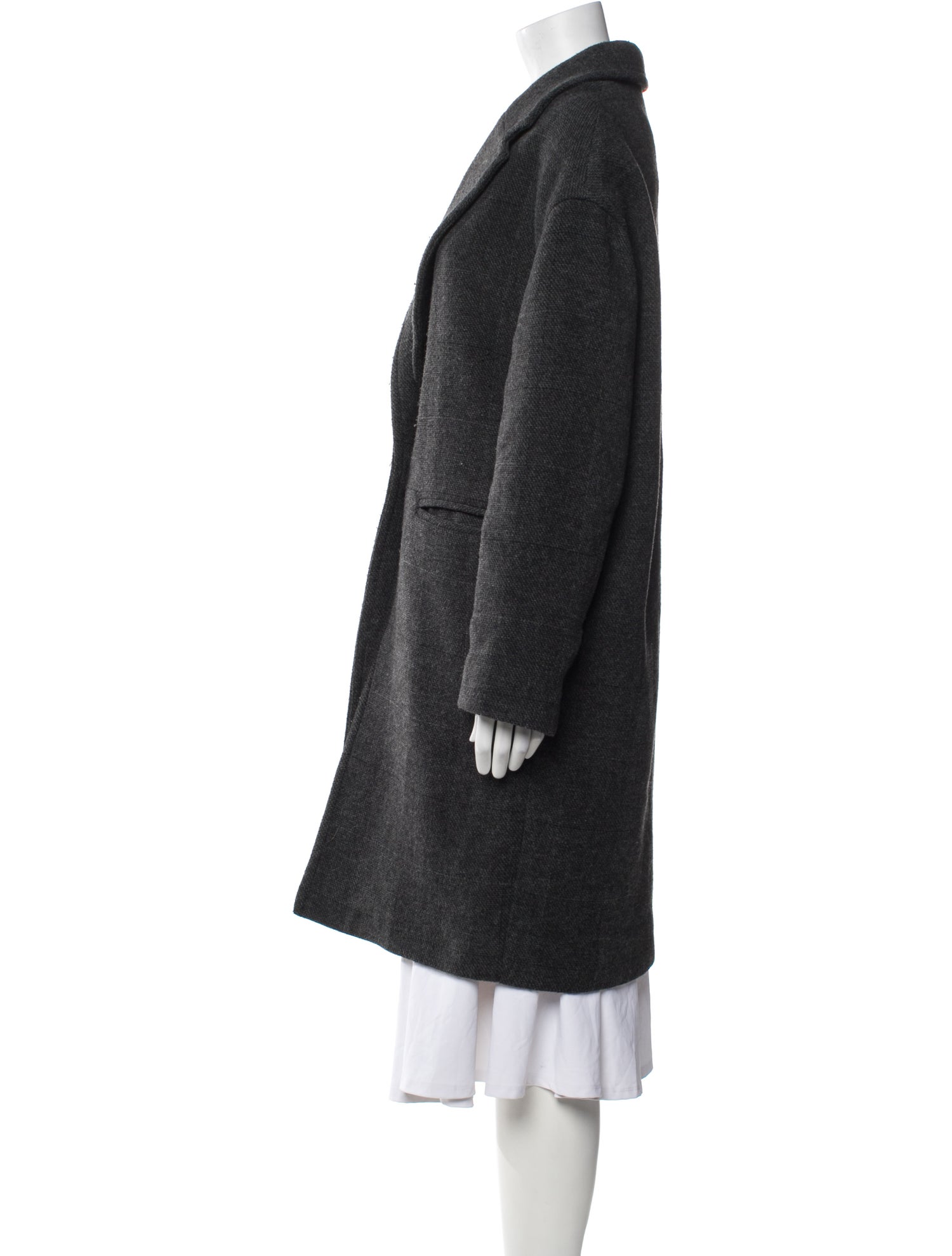 Iro Wool Tweed Pattern Coat