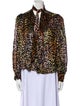 Iro Printed Mock Neck Blouse