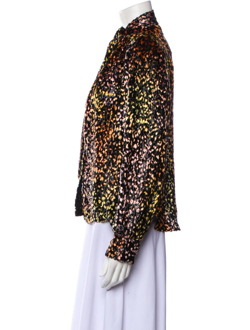 Iro Printed Mock Neck Blouse