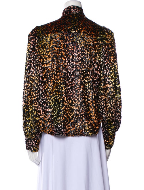 Iro Printed Mock Neck Blouse