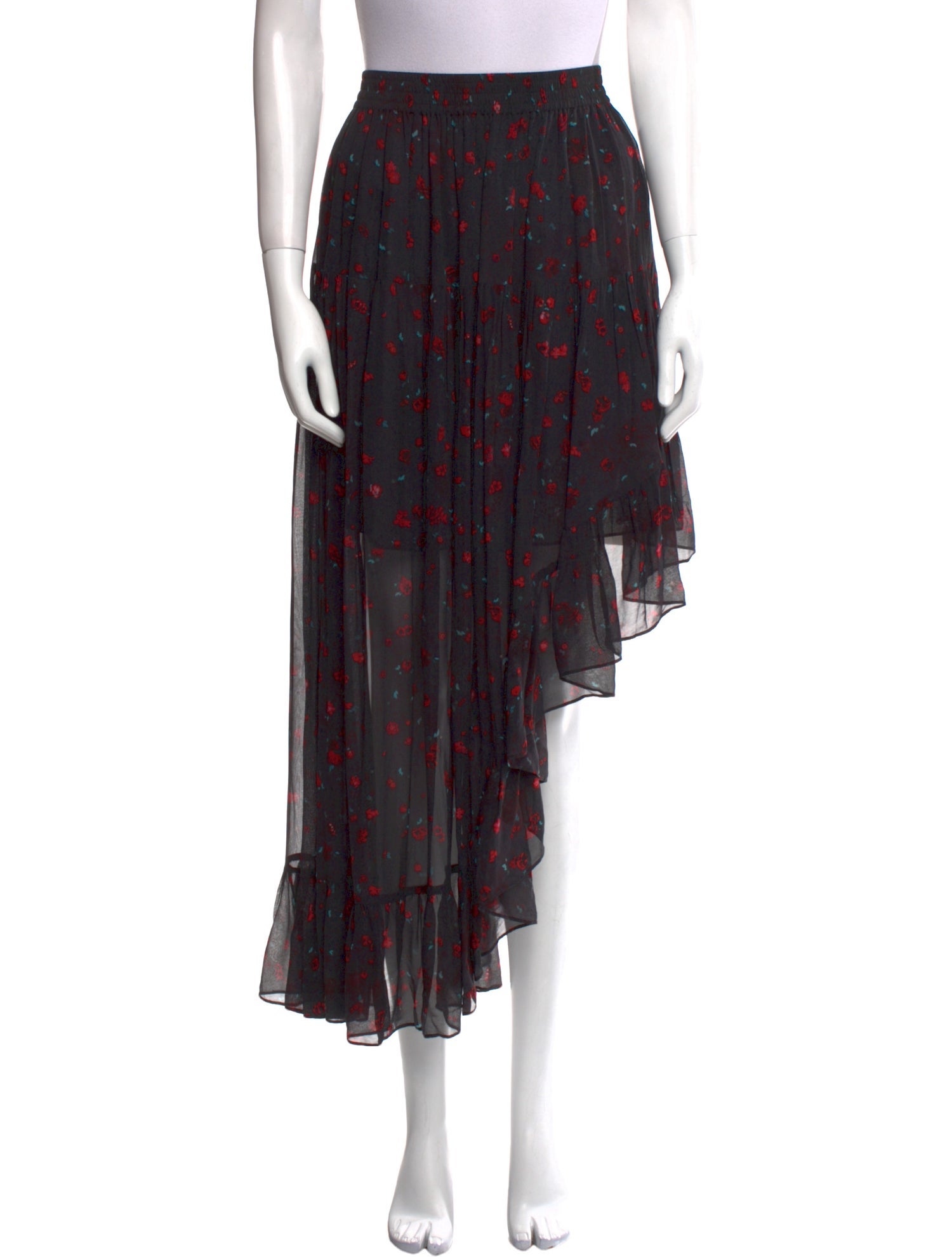 Iro Floral Print Midi Length Skirt