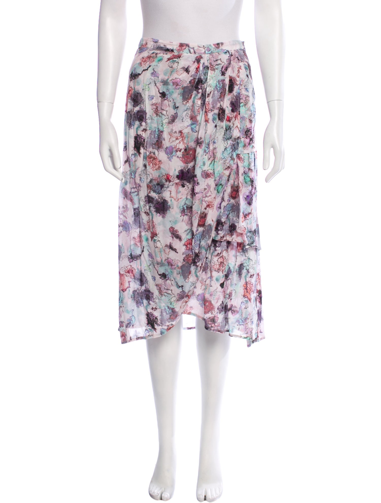 Iro Floral Print Midi Length Skirt