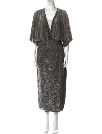 Iro Plunge Neckline Long Dress