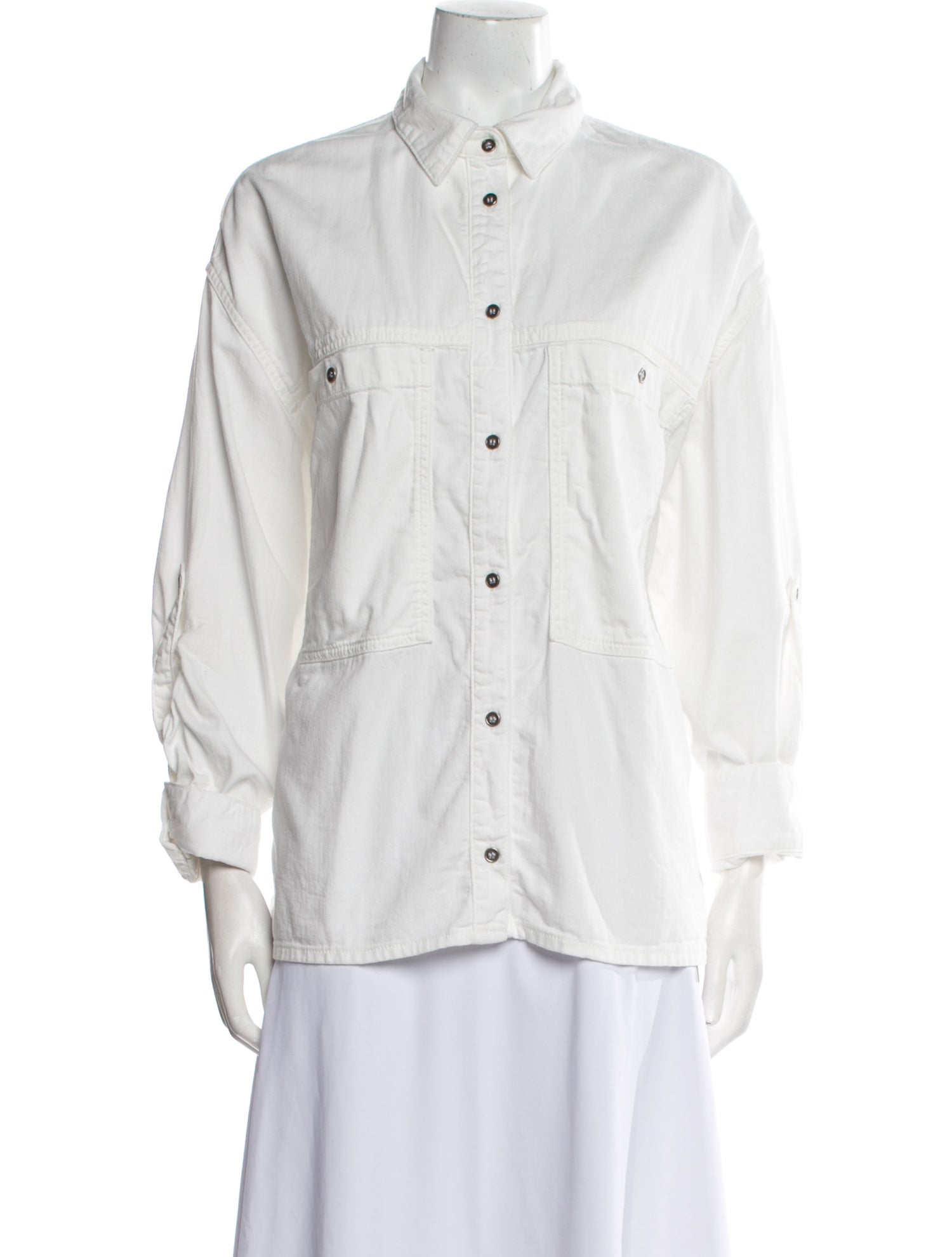 Iro Long Sleeve Button-Up Top