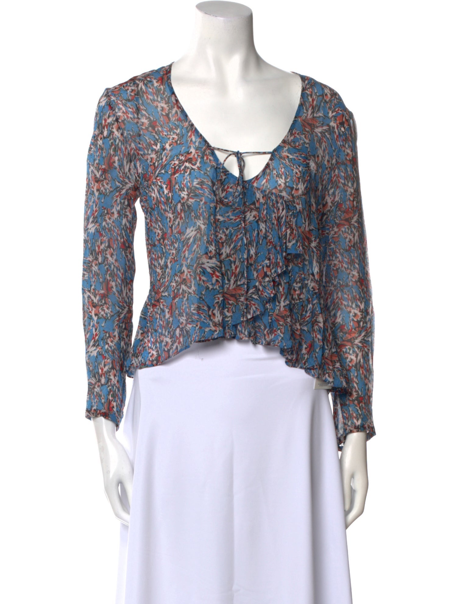 Iro Floral Print V-Neck Blouse