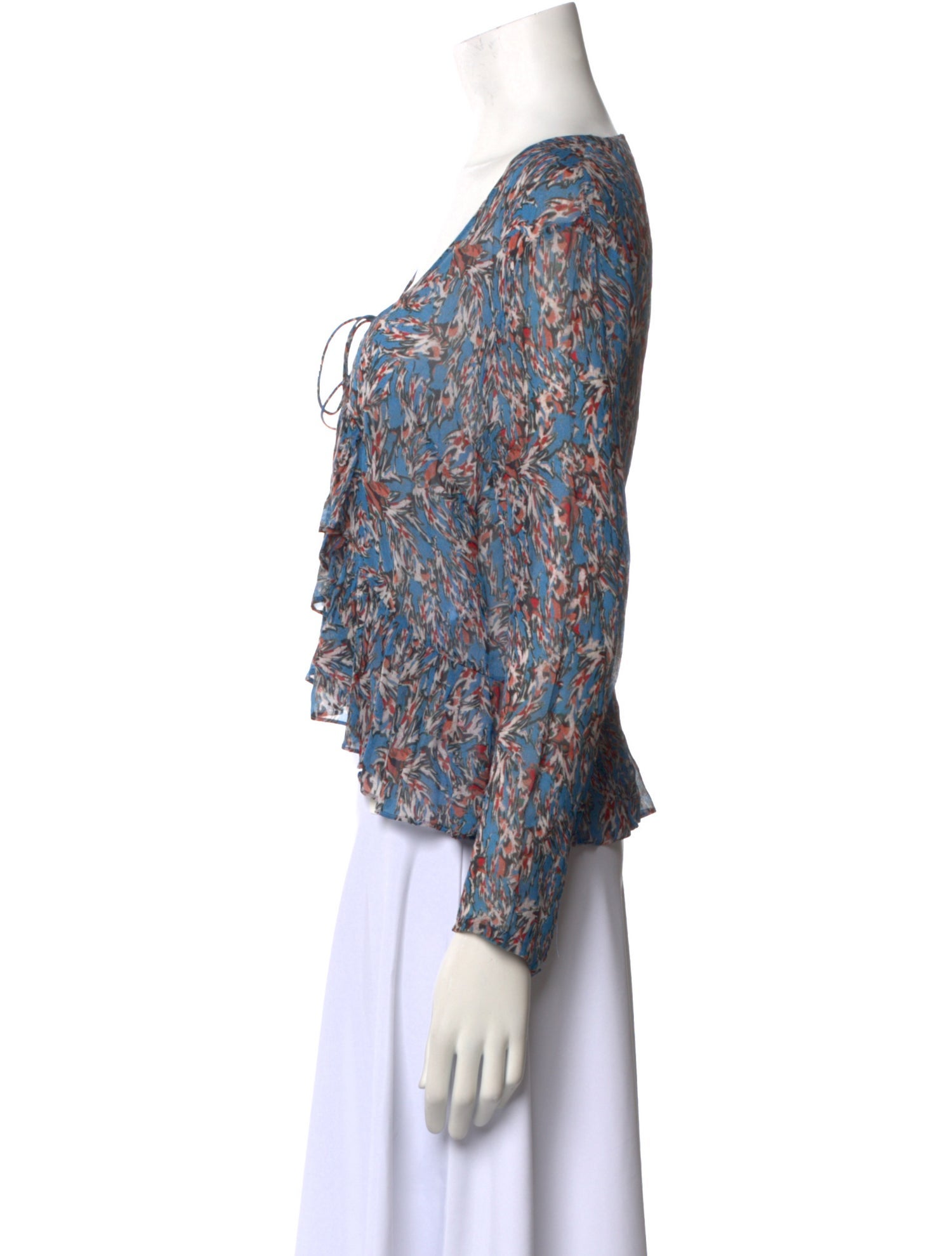 Iro Floral Print V-Neck Blouse