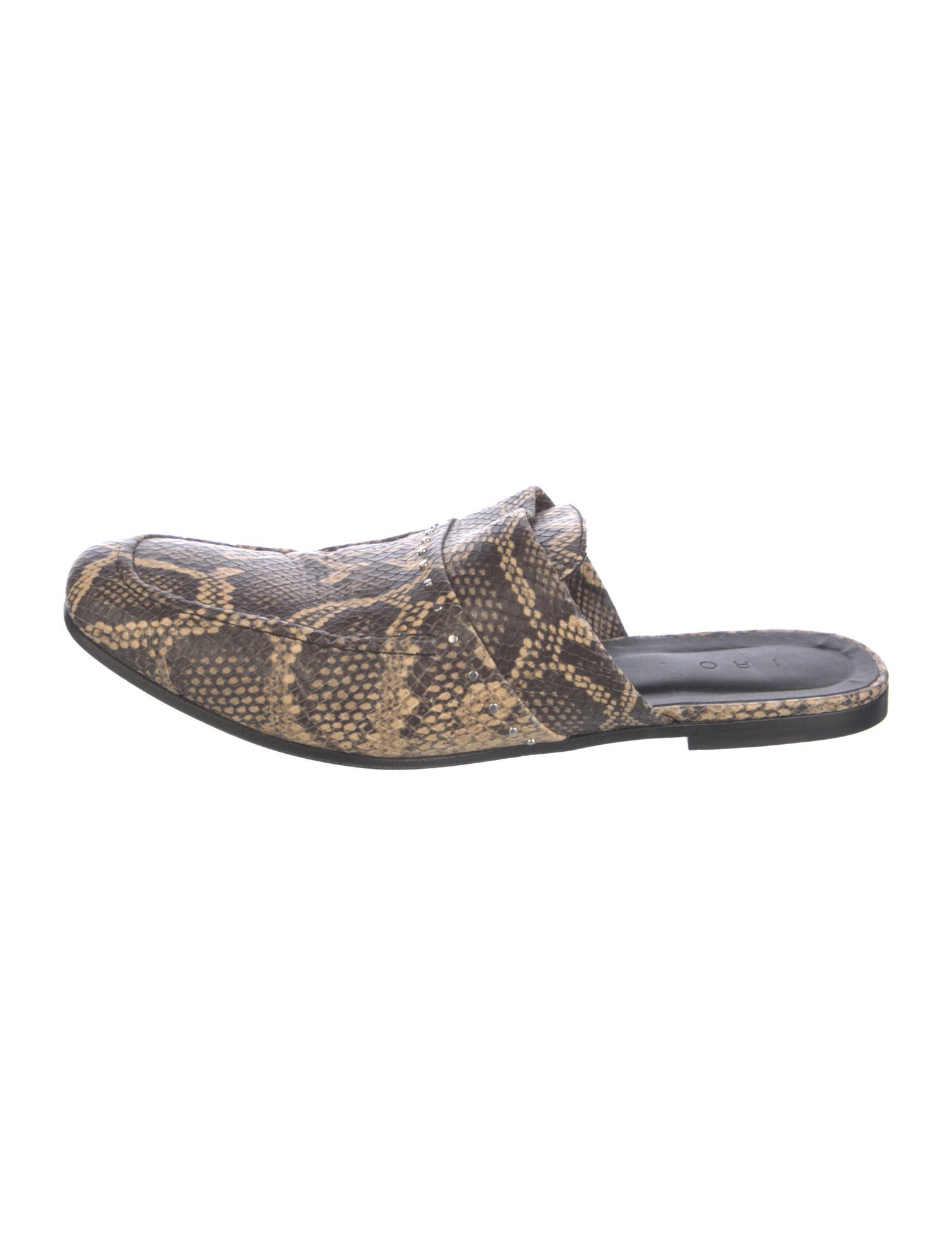 Iro Leather Animal Print Mules