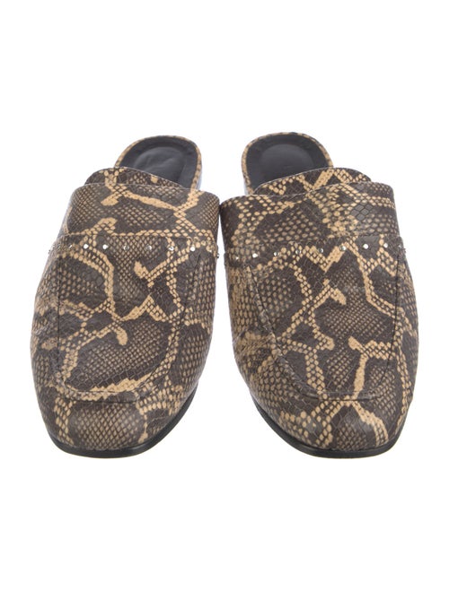 Iro Leather Animal Print Mules