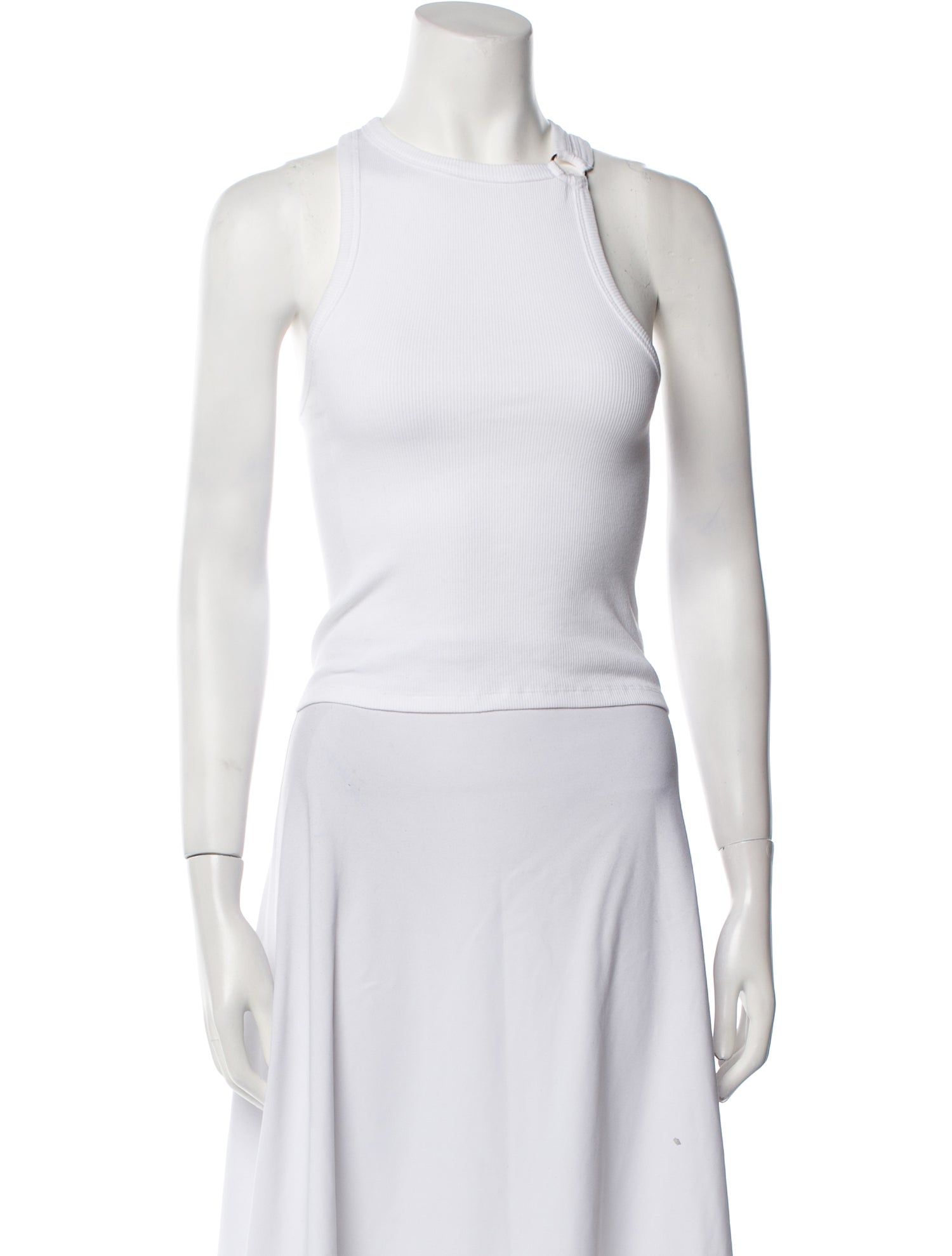 Iro Square Neckline Sleeveless Crop Top