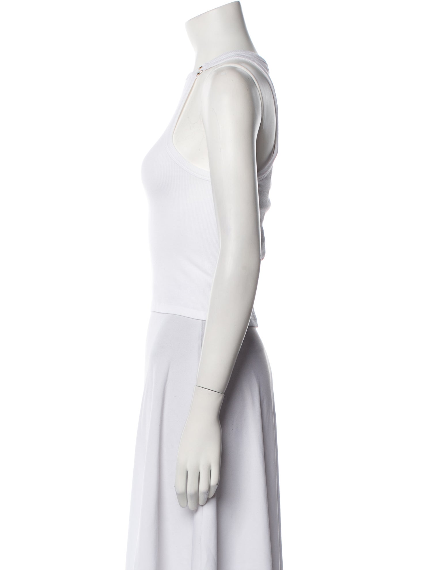 Iro Square Neckline Sleeveless Crop Top