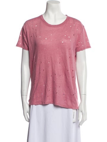 Iro Tops Linen Crew Neck T-Shirt S