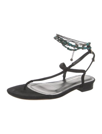 Iro Suede Beaded Accents Sandals