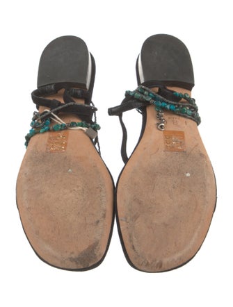 Iro Suede Beaded Accents Sandals