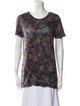 Iro Linen Floral Print T-Shirt