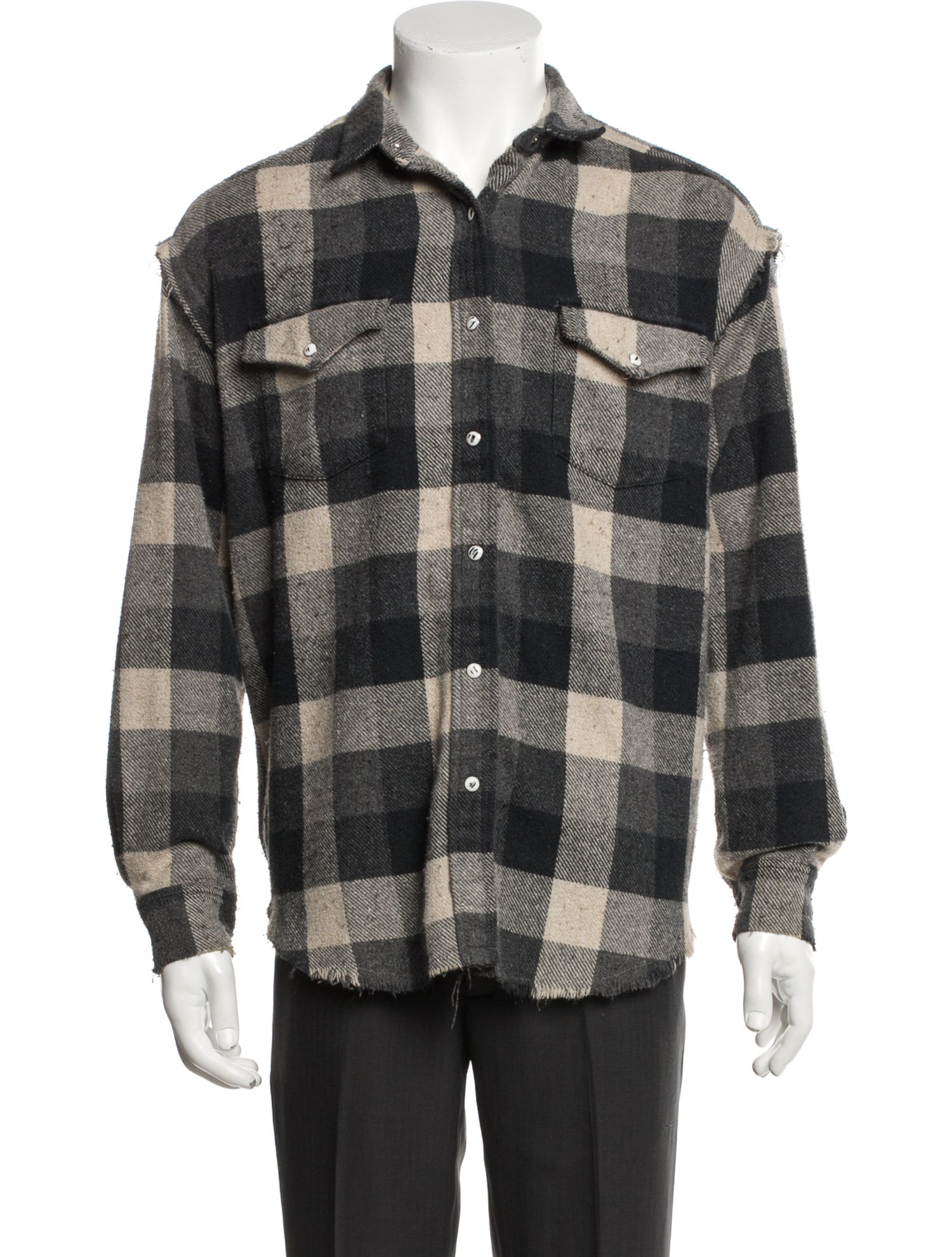 Iro Plaid Print Long Sleeve Shirt