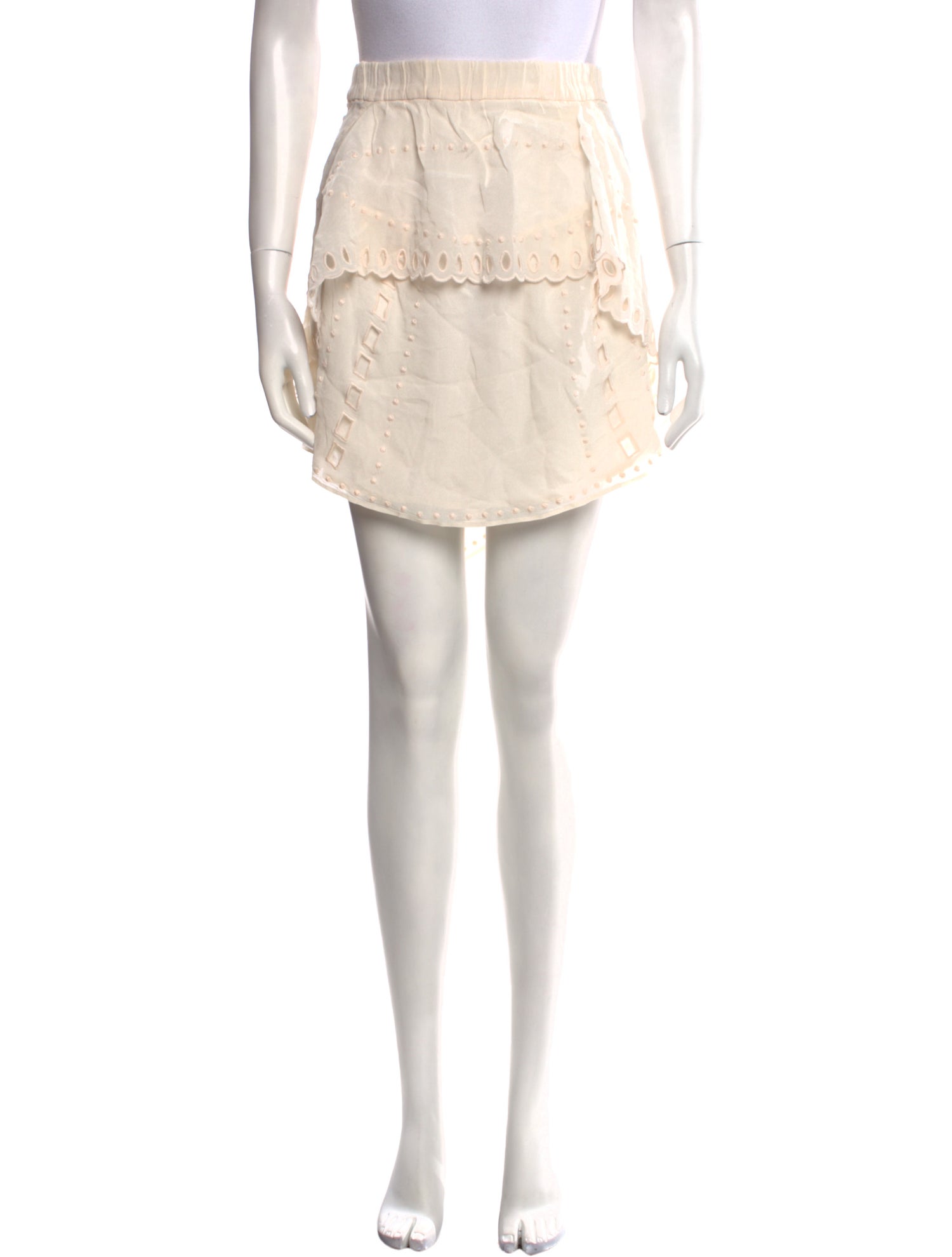 Iro Embroidered Accent Mini Skirt