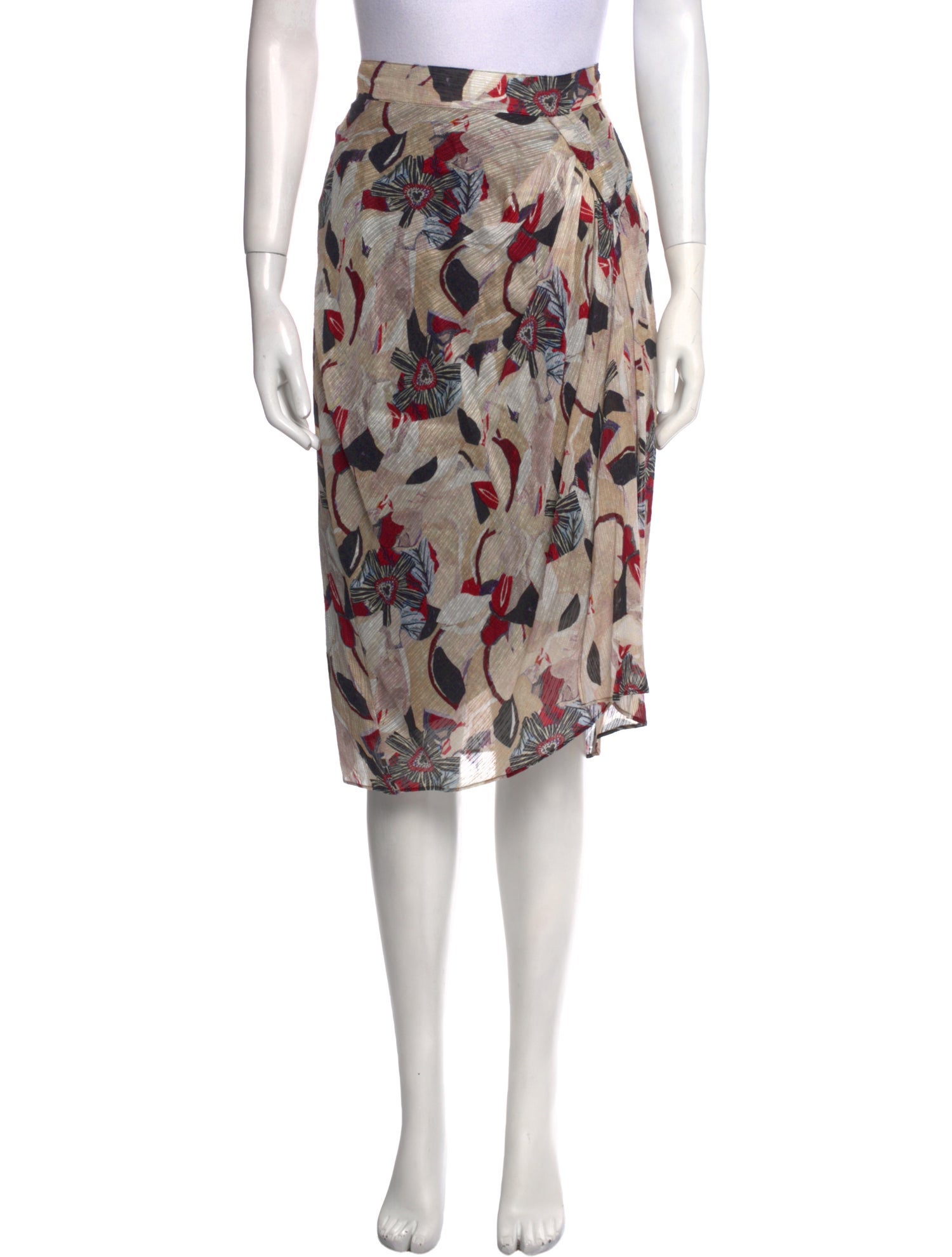 Iro Floral Print Knee-Length Skirt