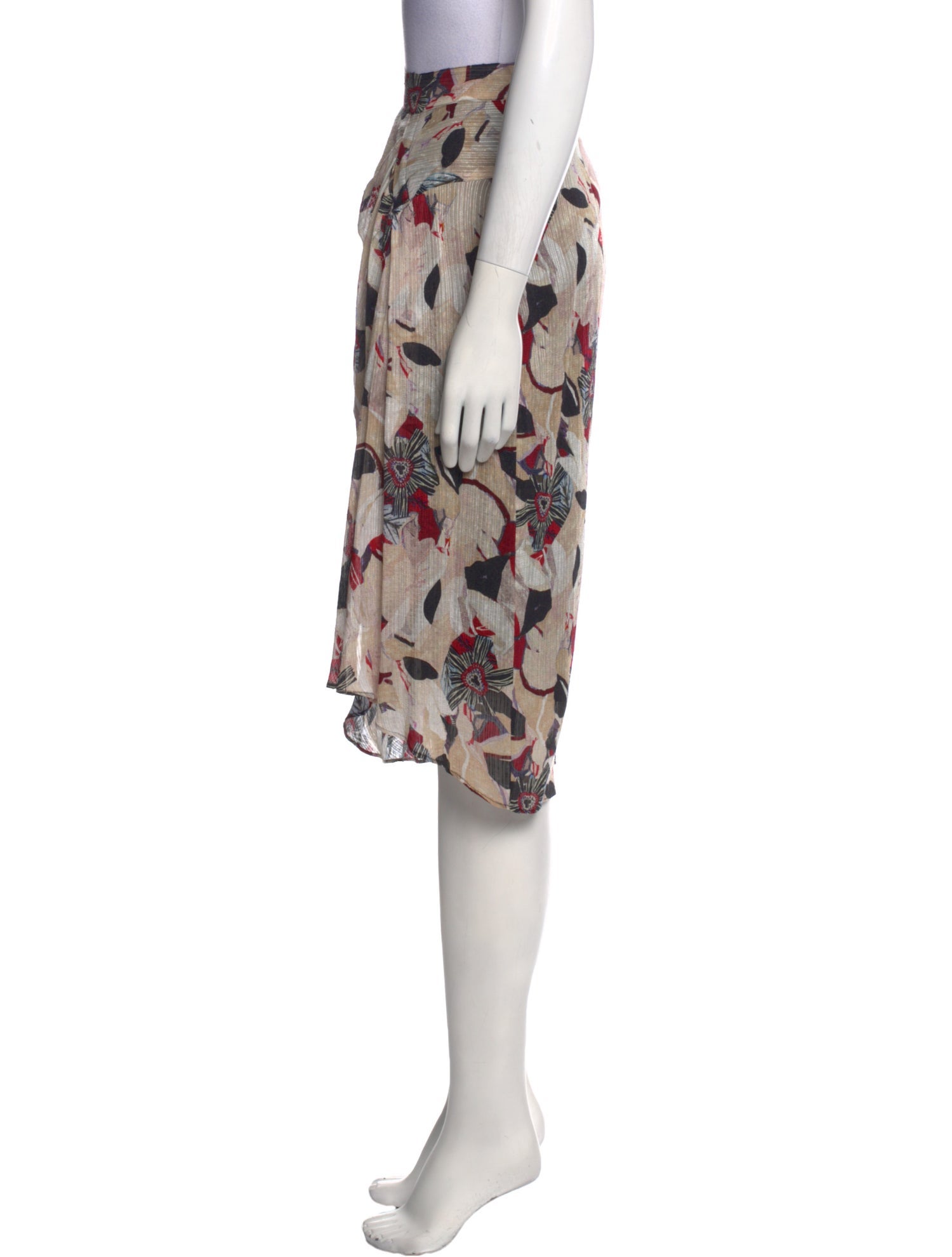 Iro Floral Print Knee-Length Skirt