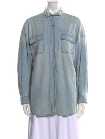 Iro Long Sleeve Button-Up Top