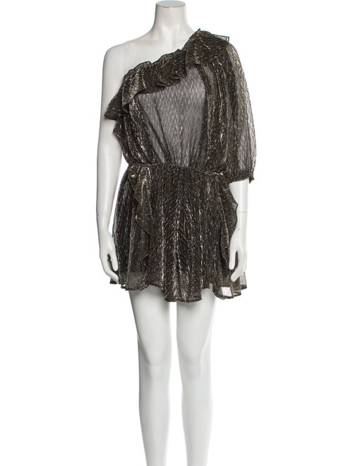 Iro Printed One-Shoulder Romper