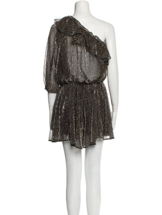 Iro Printed One-Shoulder Romper