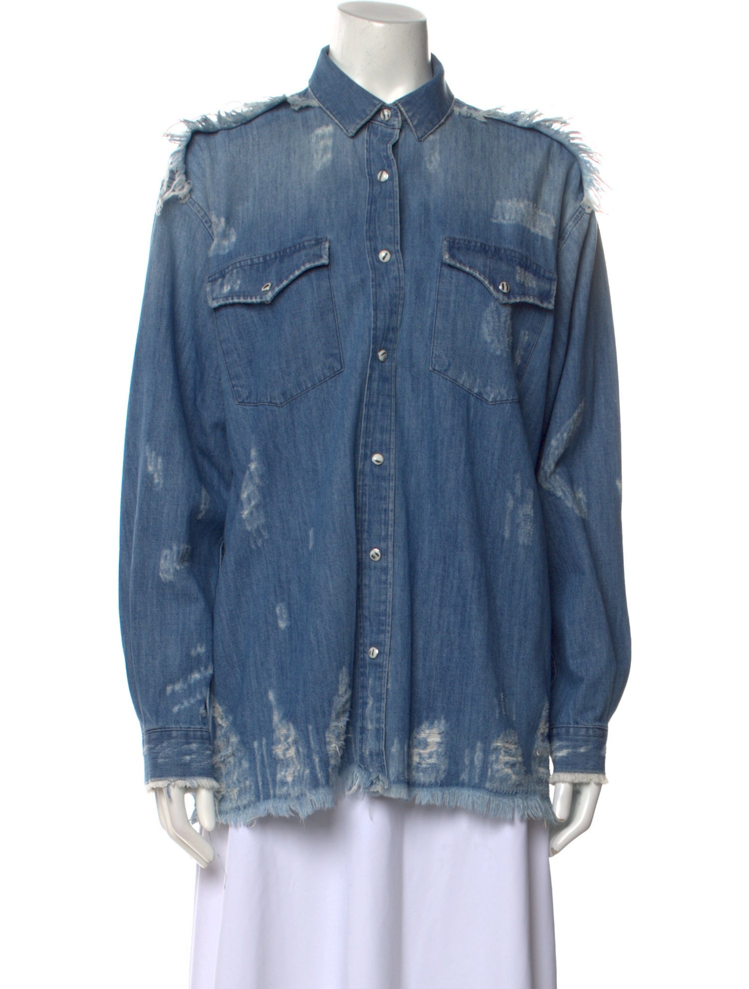 Iro Long Sleeve Button-Up Top