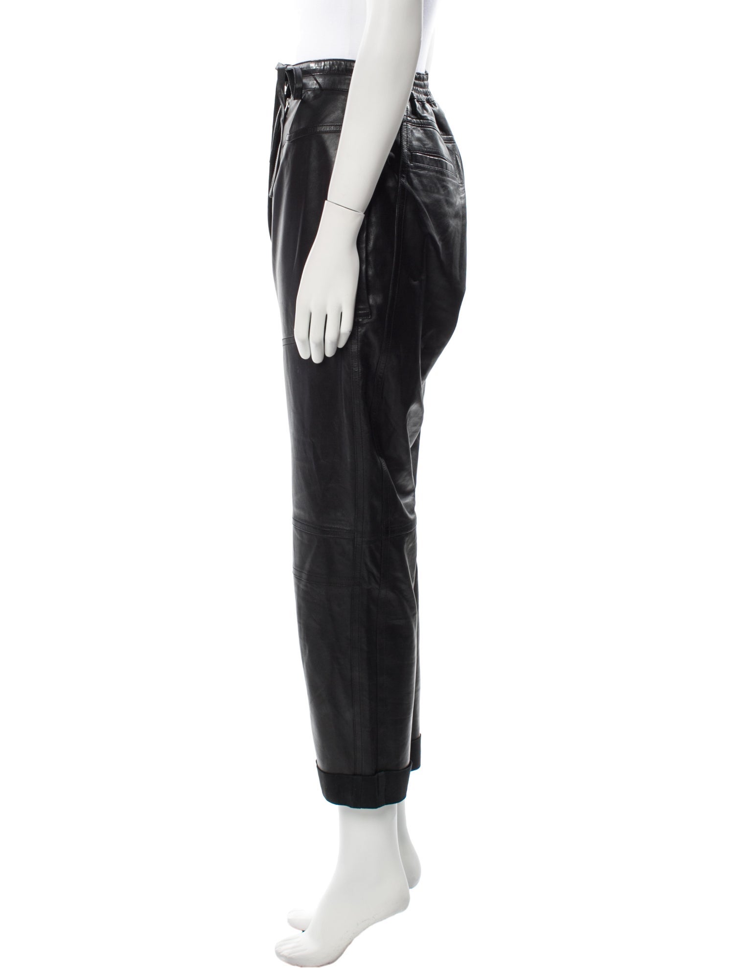 Iro Lamb Leather Straight Leg Pants