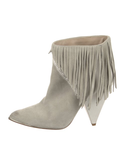Iro Suede Fringe Trim Accent Boots
