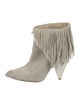 Iro Suede Fringe Trim Accent Boots