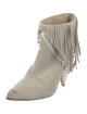 Iro Suede Fringe Trim Accent Boots