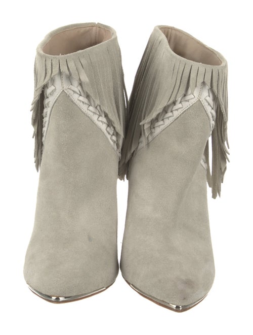 Iro Suede Fringe Trim Accent Boots