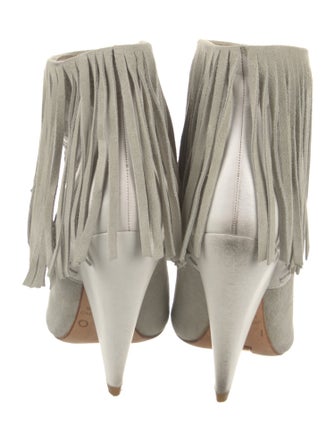 Iro Suede Fringe Trim Accent Boots