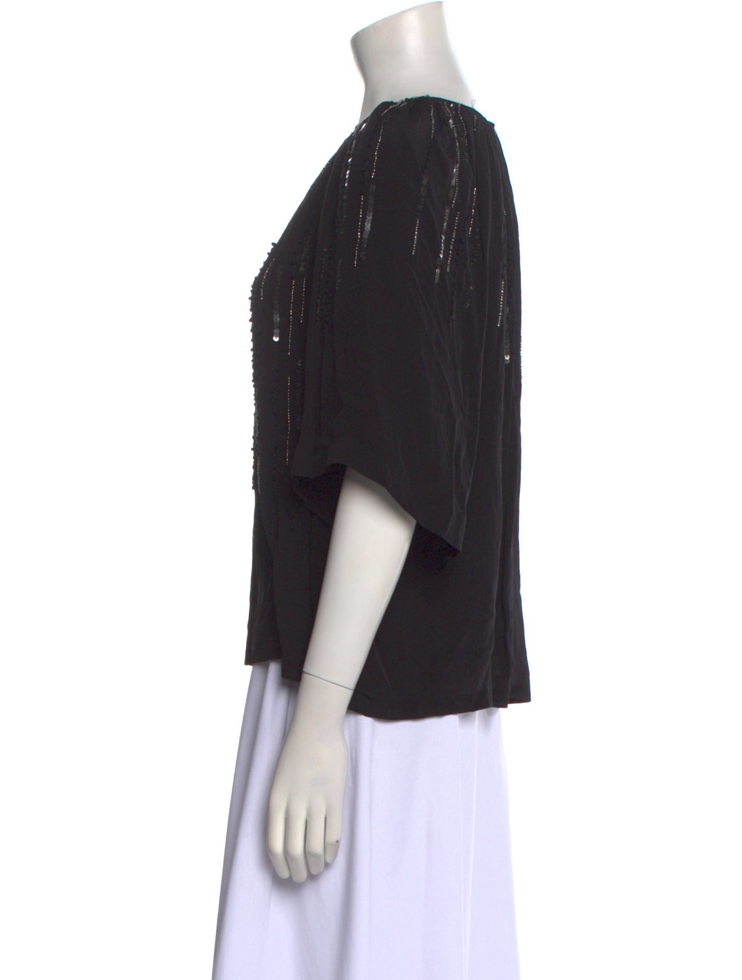 Iro Scoop Neck Three-Quarter Sleeve Blouse w/ Tags