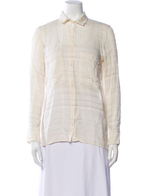 Iro Silk Long Sleeve Button-Up Top