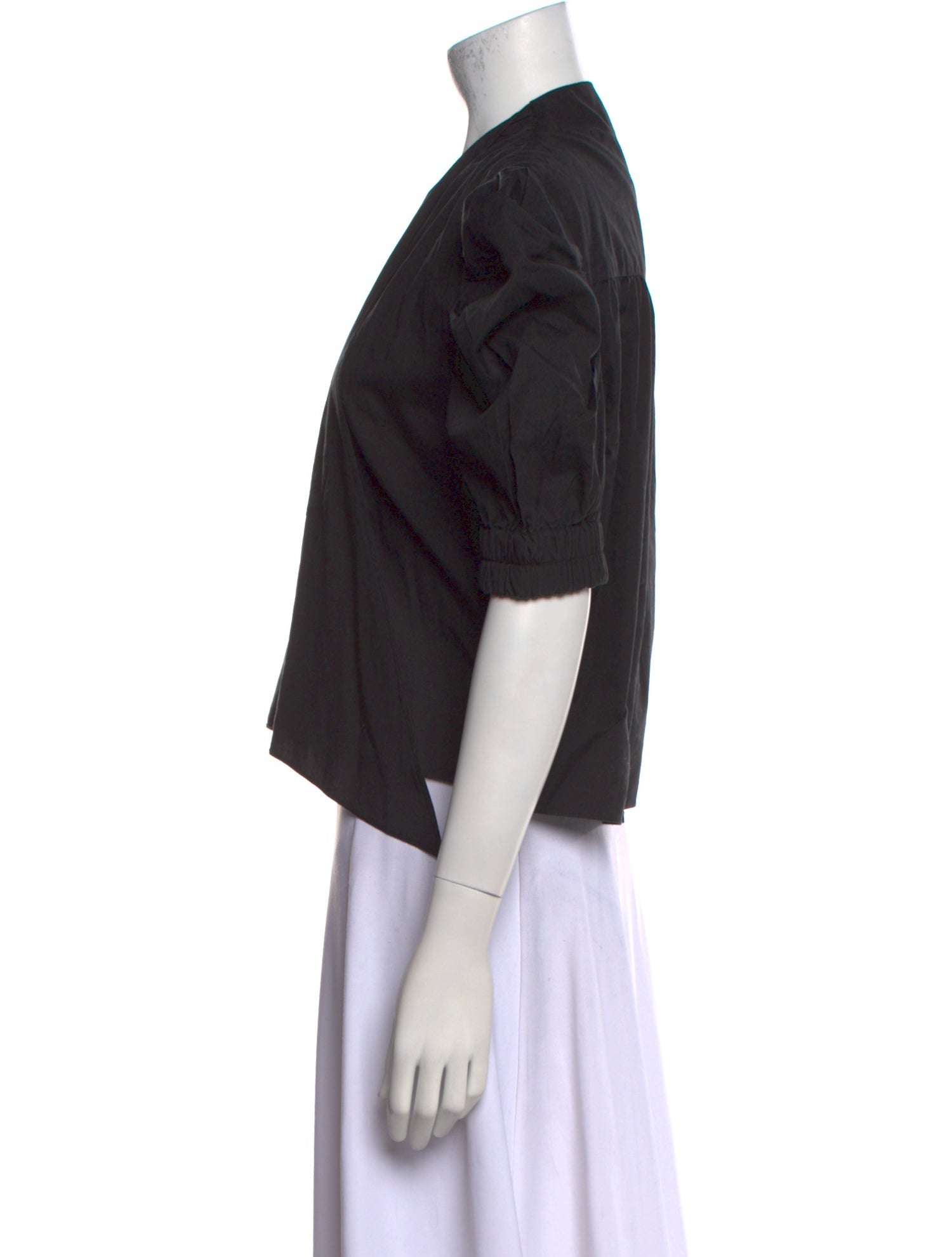 Iro V-Neck Short Sleeve Crop Top