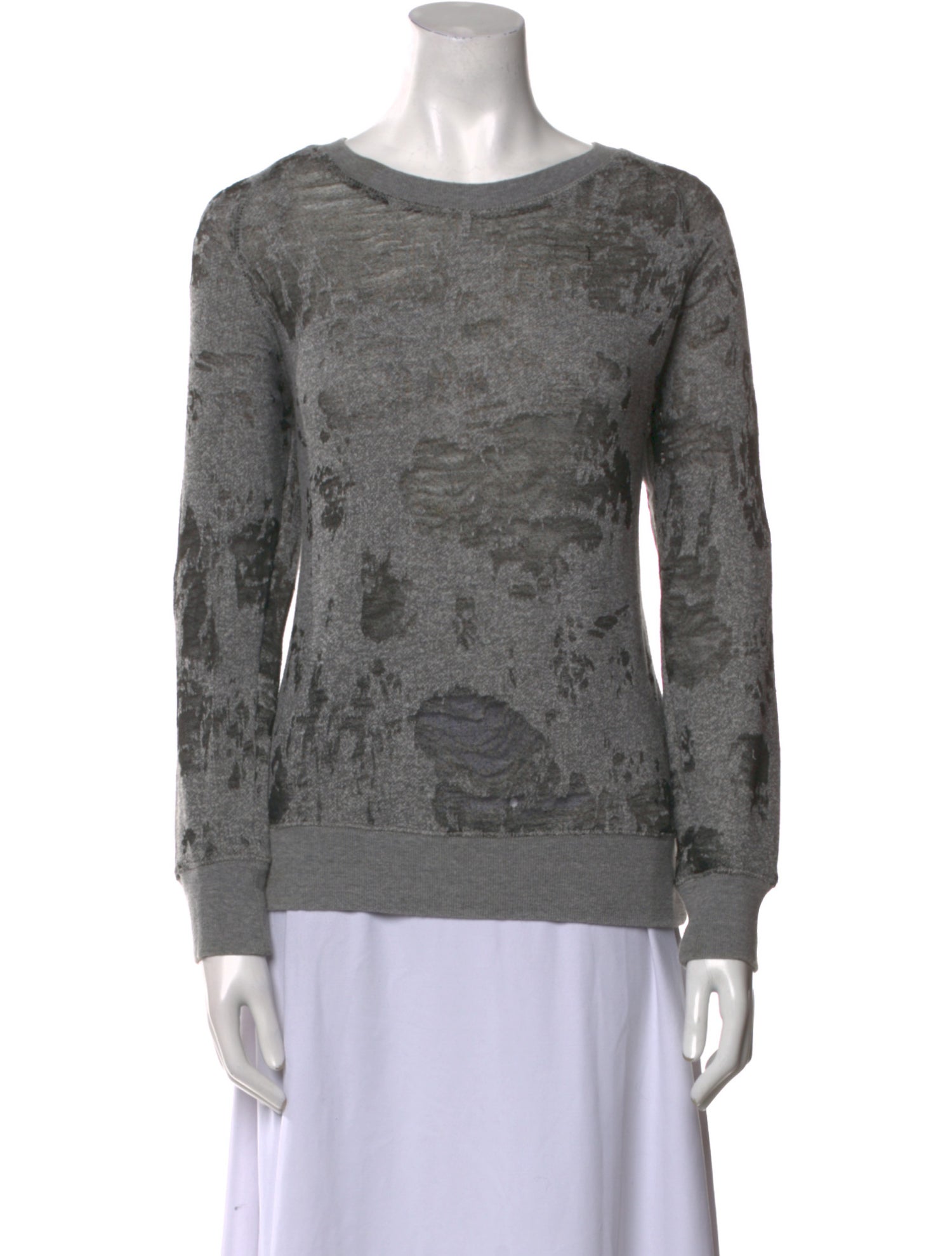 Iro Bateau Neckline Long Sleeve Sweatshirt