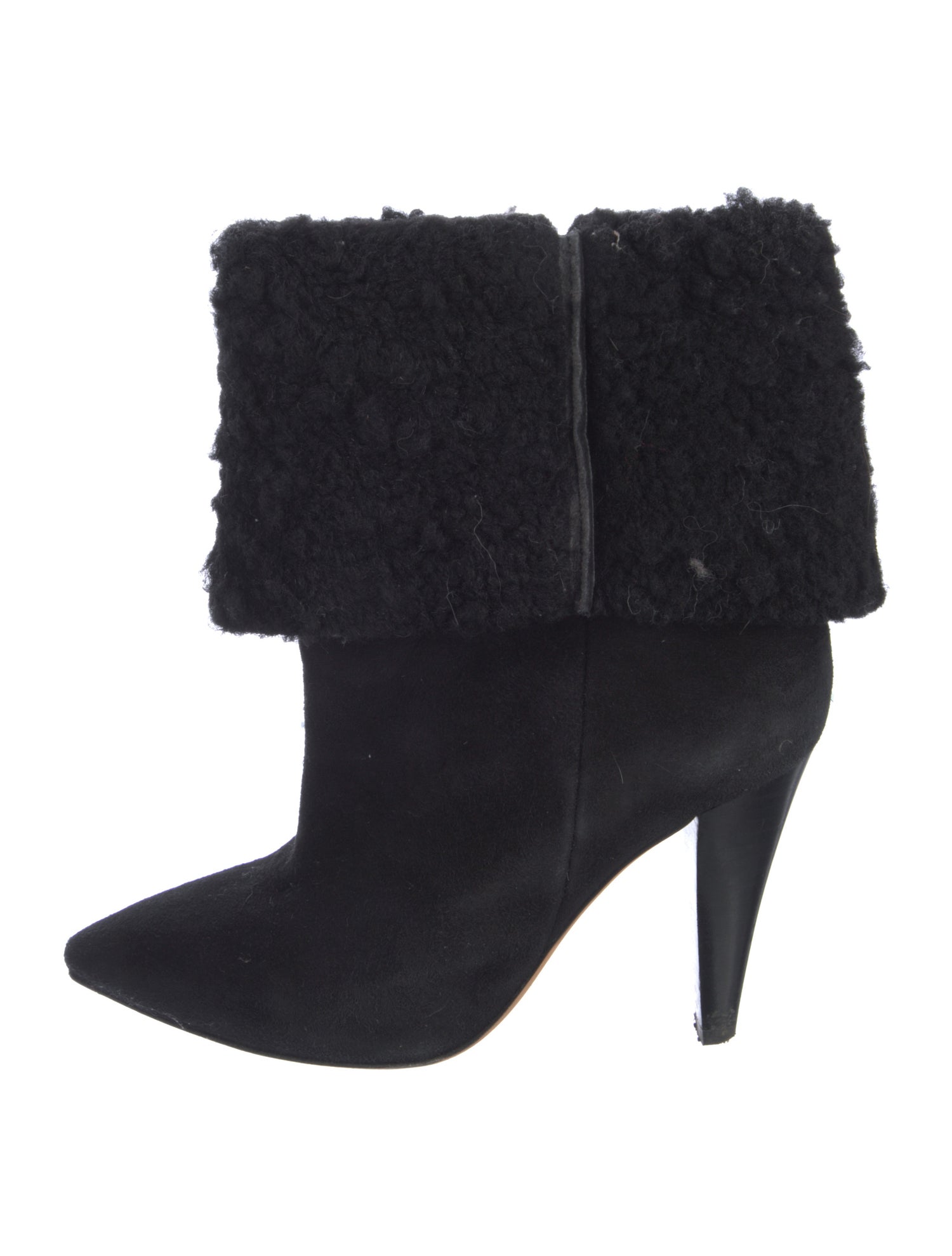 Iro Suede Faux Fur Trim Boots