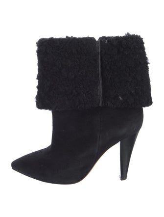 Iro Suede Faux Fur Trim Boots