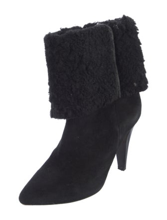 Iro Suede Faux Fur Trim Boots