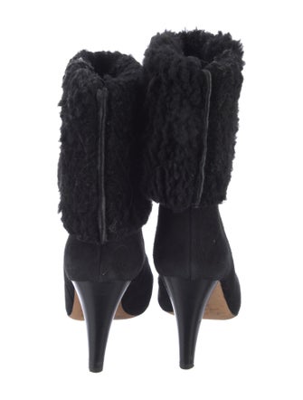 Iro Suede Faux Fur Trim Boots