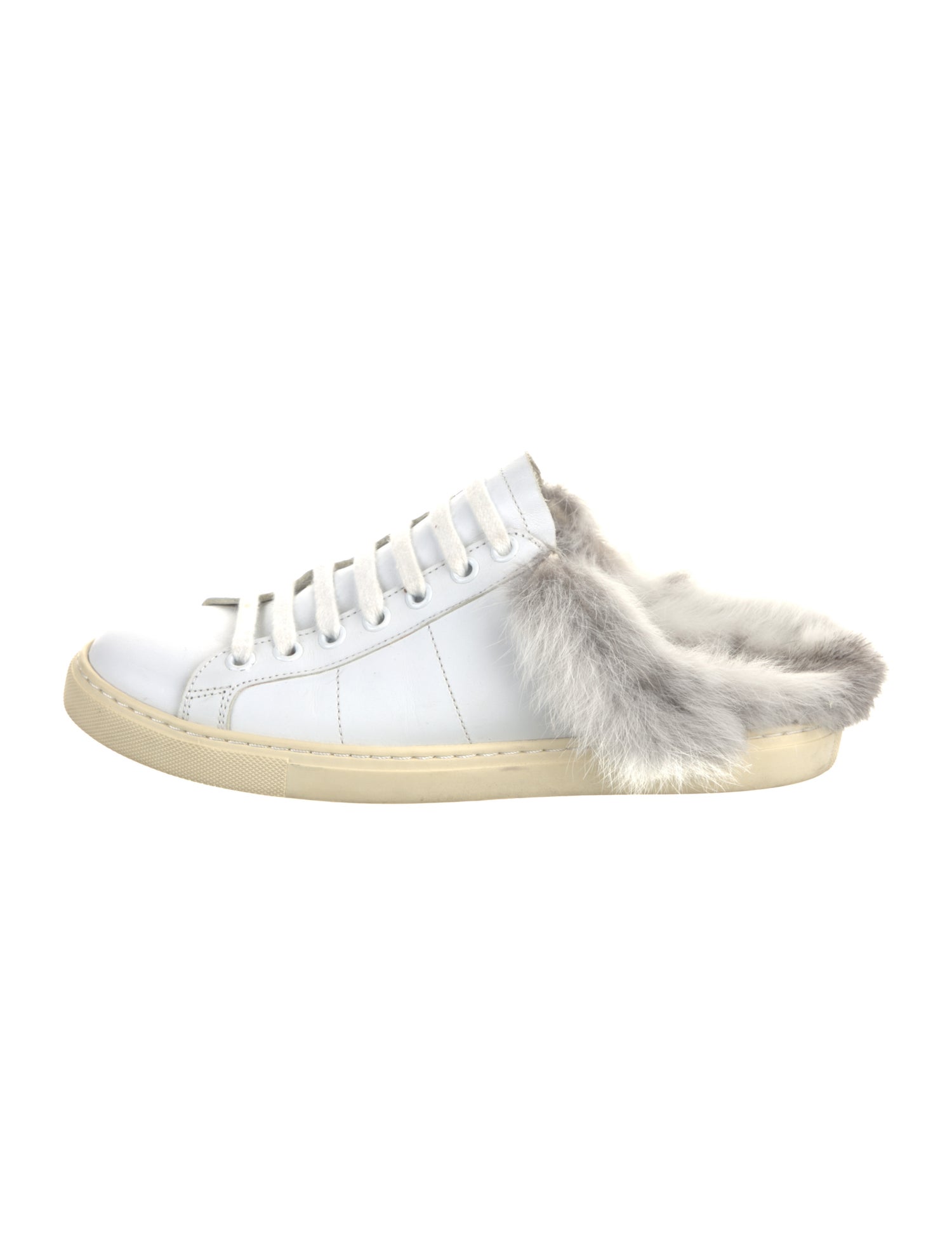 Iro Leather Fur Trim Sneakers