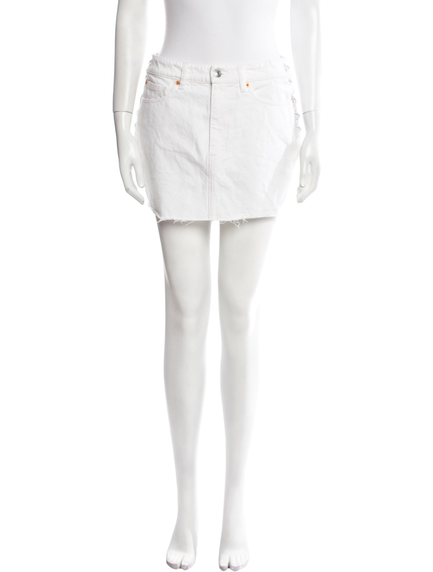 Iro Raw-Edge Trim Mini Skirt