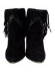 Iro Suede Fringe Trim Accent Lace-Up Boots