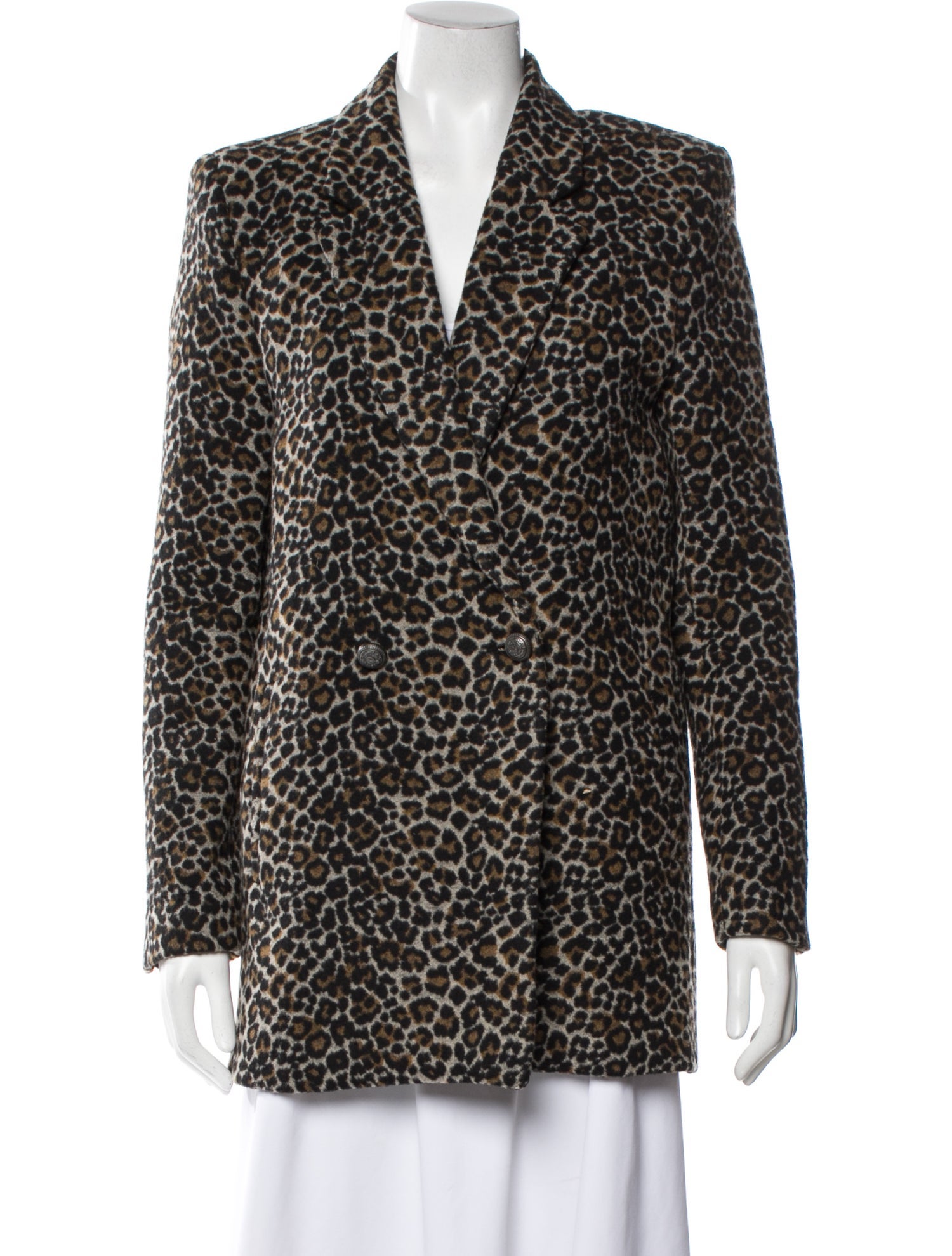 Iro Tweed Pattern Peacoat