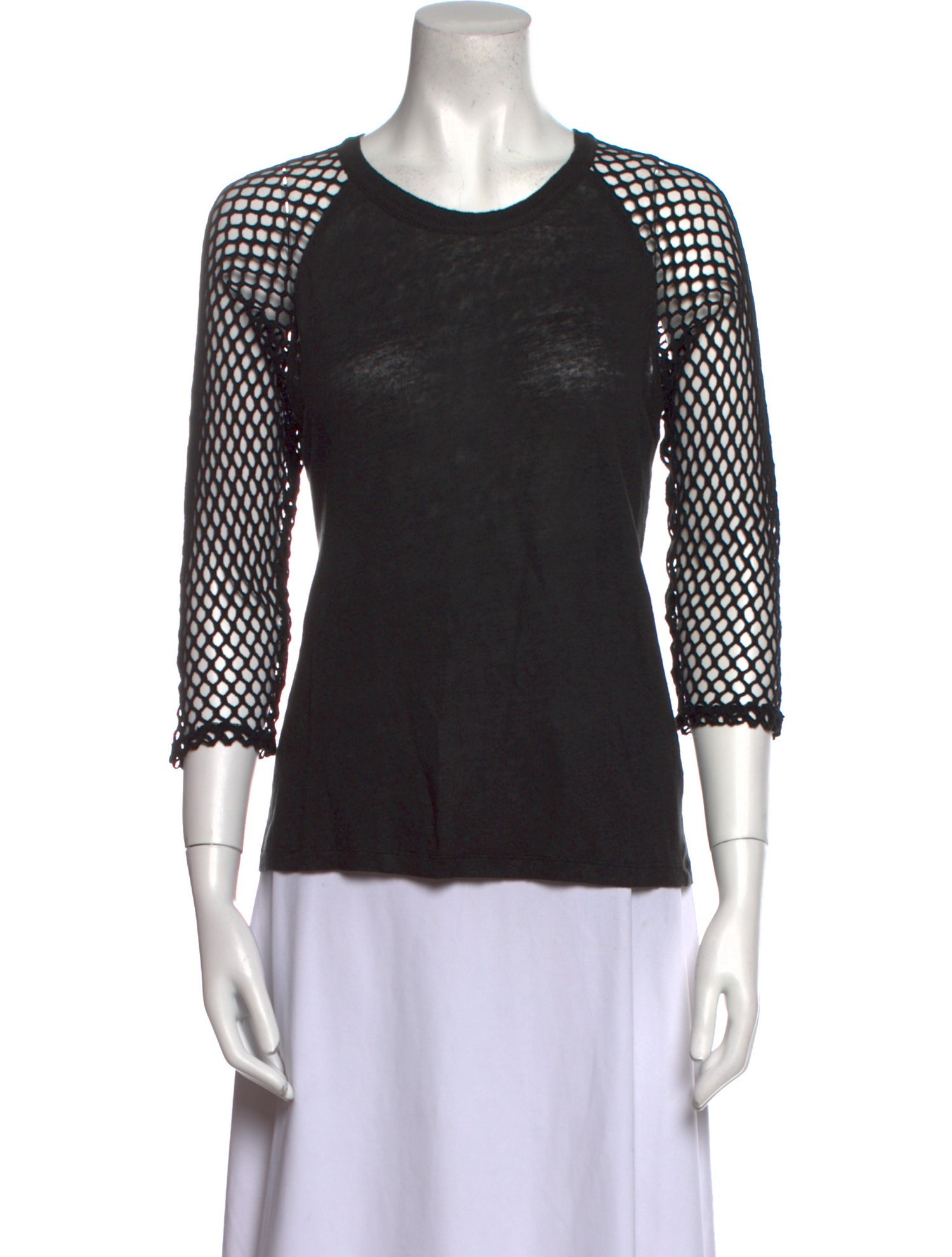 Iro Crew Neck Three-Quarter Sleeve Top