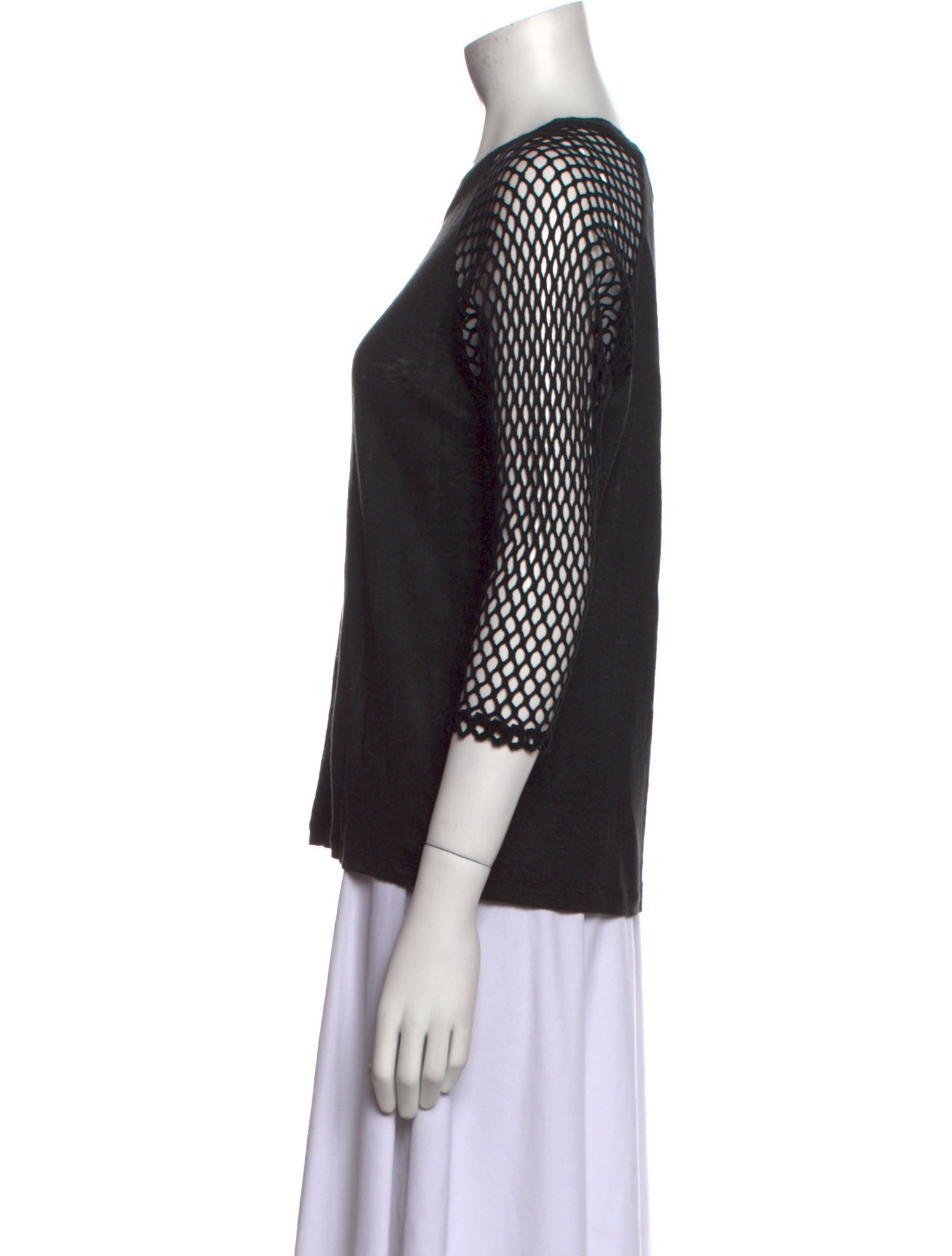 Iro Crew Neck Three-Quarter Sleeve Top