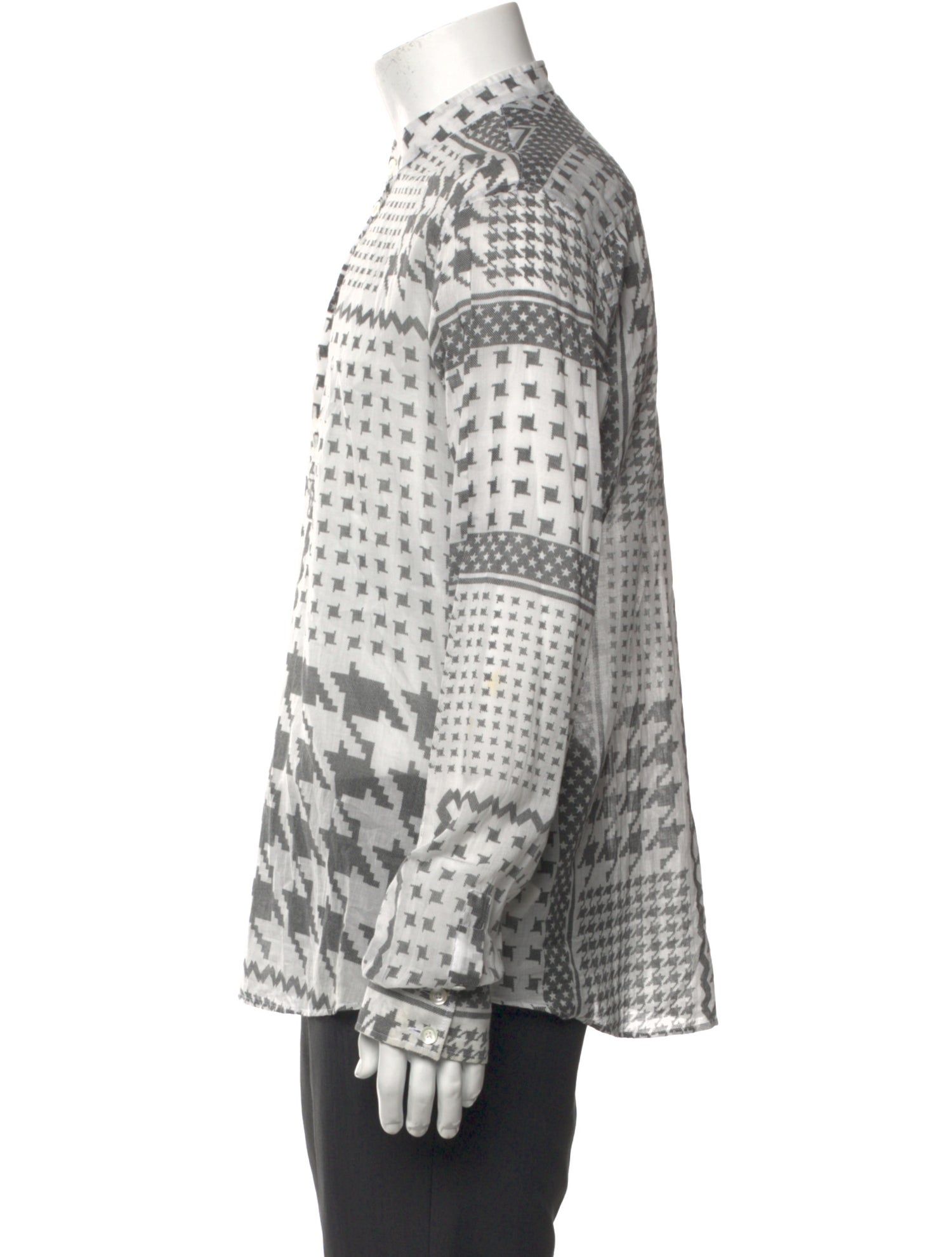 Iro Houndstooth Print Long Sleeve Shirt