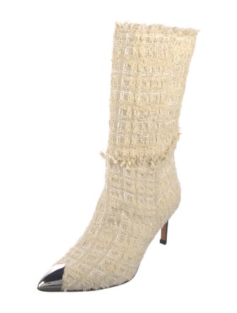 Iro Tweed Pattern Sock Boots