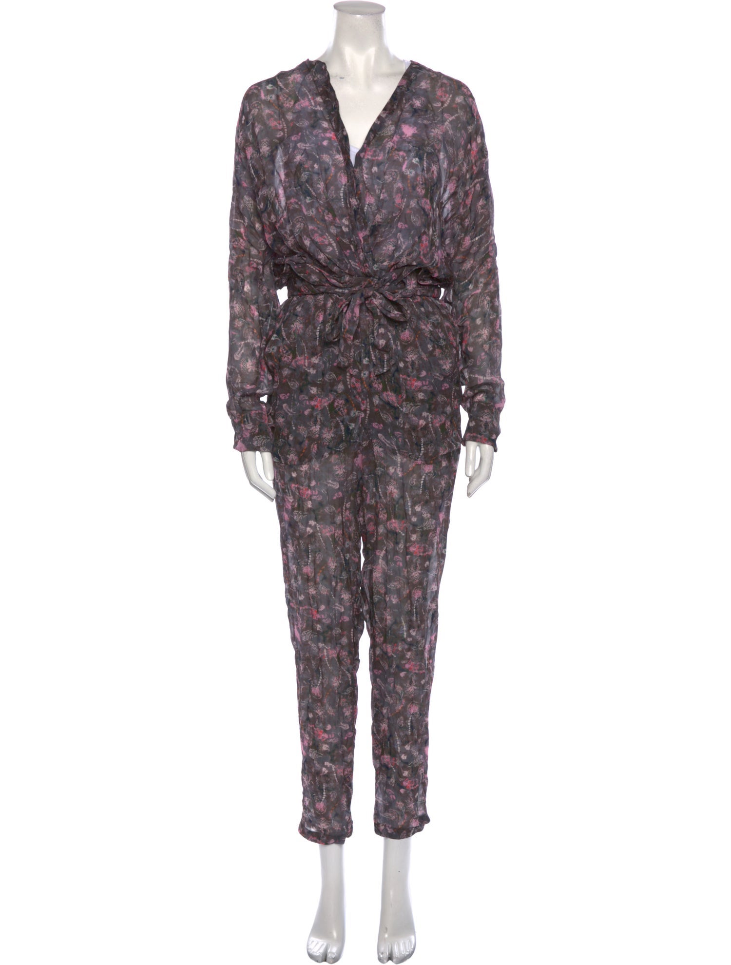 Iro Paisley Print V-Neck Jumpsuit
