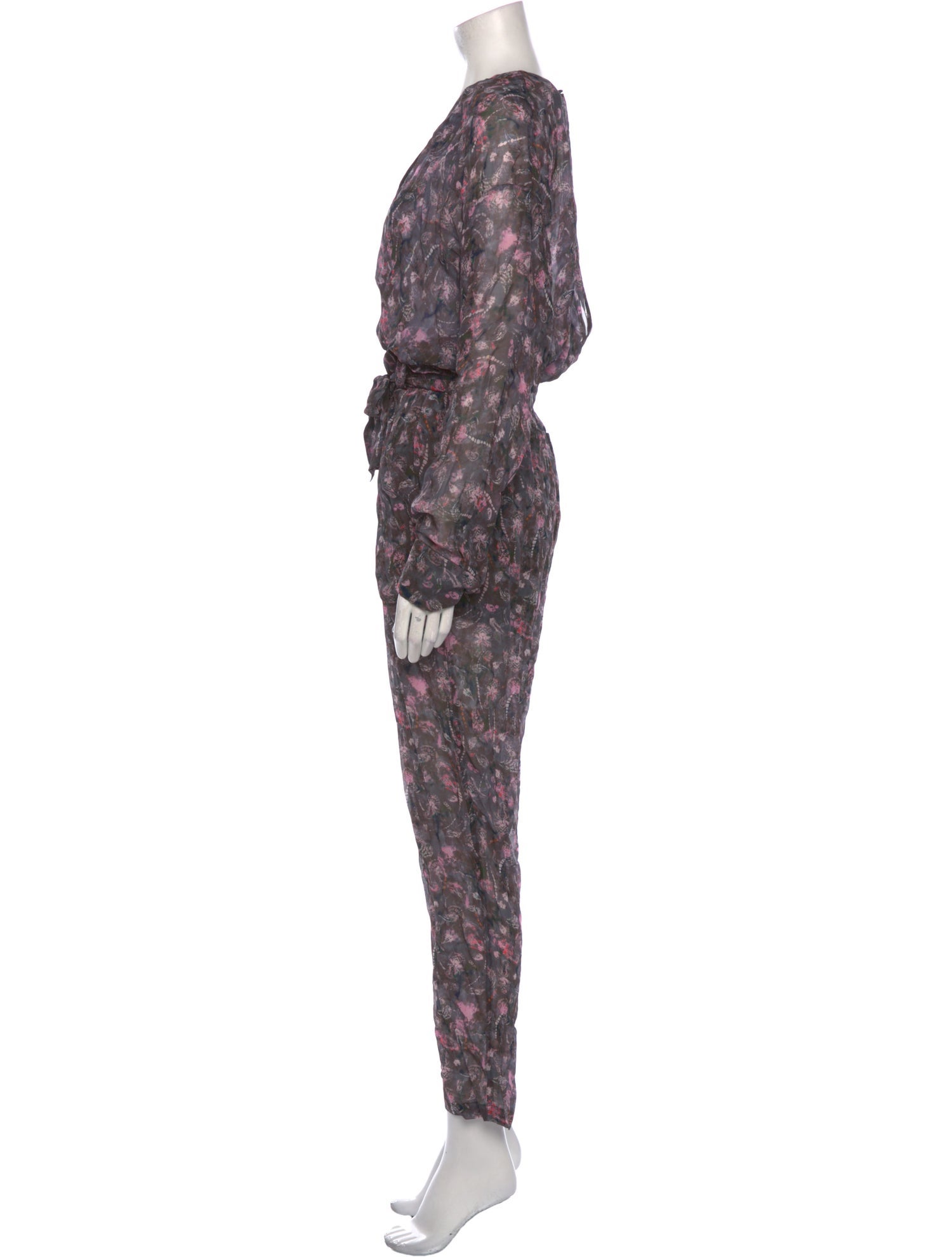 Iro Paisley Print V-Neck Jumpsuit